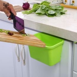 luluhut plastic kitchen storage box portable mini trash bin desktop kitchen rubbish garbage Organiser cupboard hanging box