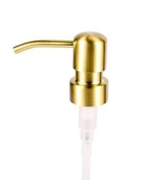 28/400 wholesale Soap Dispenser Gold Brass Rust Proof 304 Stainless Steel Liquid Pump Only for Kitchen Bathroom Jar not included