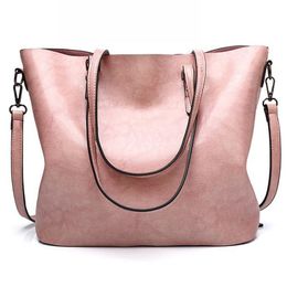 Large Purses Handbags Leather Designer Bag Shoulder Quality Casual High Capacity Tote Luxury Fashion Women Pink Colour Dqkxc