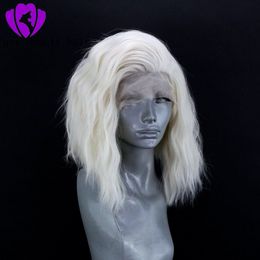 13x4 white Lace Front Wig Brazilian 1B Short Bob Lace Front Wigs For Black Women Synthetic Lace Front Wig