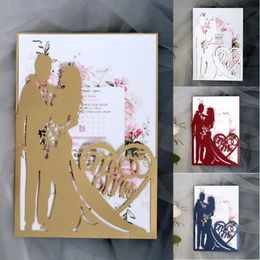 Wedding Invitations Laser Hollowed-out Engagement Wedding Invitation Cards Wedding Anniversary Party Greeting Card Party Invitations Supply