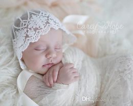 Europe Fashion Infant Baby Lace Cap Cute Newborn Kids Lace Up Hat Children Babies Photography Prop Caps A585