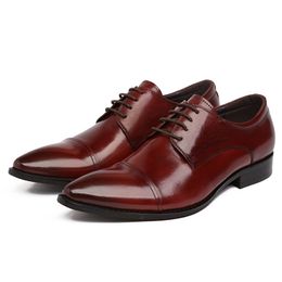 masculinos de couro toe sapatos de bico fino Wear Formal Wear Sapatos de couro de trabalho de couro Shoes Oxfords Chaussure Homme