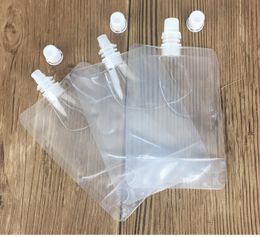 Clear Blank 250ml Spout Pouch Liquid Drinks Oil Water Packaging Bag Plastic Stand Up Storage Bags Universal lin4743