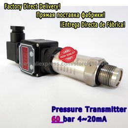 Flush Membrane Pressure Transmitter 4 20 mA With Display 60 Bar Sealed Gauge G1/2 External Pressure Port Free Shipping