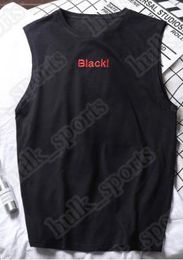 62Summer sleeveless sports and fitness vests men loose T shirt cotton running vest trend clothing bottom outsidse wear comfortable 50