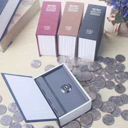 Small Mini Key English Dictionary Book Safe with Lock Coin Insurance Box Piggy Bank Piggy Bank Safe Money Bank