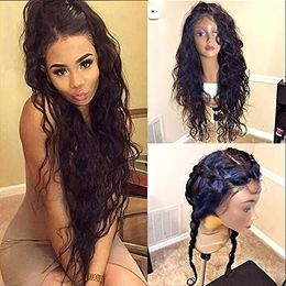 150% density peruvian natural wave 360 lace wig natural curly human hair wig pre plucked 360 lace frontal wig with baby hair 18"