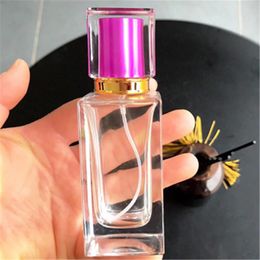 wholesale 50ml New Square Crystal Perfume Empty Spray Bottle High Quality White Material Glass Bottle