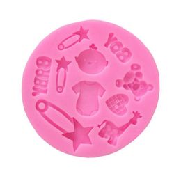 BOY baby cake mould Silicone Chocolates Jelly Fondant Paste Cooking Cake Mould Decoration Tool Supplies LX1902