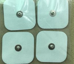 100pcs Replacement TENS Electrode Square Easy snap Studded Pads for Stimulators Compex Machines