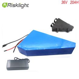 e-bike triangle battery 36v 20ah li-ion battery pack For 36v 1000w 500w 8fun bafang moto kit with charger + bag+bms