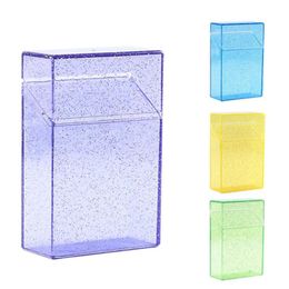 Transparent Powder Colorful Plastic Portable Tobacco Cigarette Cases Holder Storage Box Innovative Design Protective Shell Smoking Tool DHL