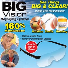 Big Vision plastic glasses 160% degrees Magnifying Eyewear That Makes Everything Bigger and Clearer free shipping