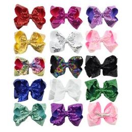 Girls Glitter Sequin Novelty Bow Hair Alligator Clip Clips