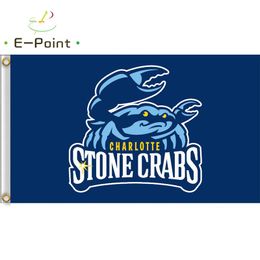MiLB Charlotte Stone Crabs Flag 3*5ft (90cm*150cm) Polyester Banner decoration flying home & garden Festive gifts