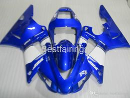 ZXMOTOR Free custom fairing kit for YAMAHA R1 1998 1999 blue white fairings YZF R1 98 99 DF23