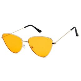 New Cat Eye Sunglasses Top Quality Women's Sunglasses Fashion Vassl Brand Designer Gold Metal Frame Red Colourful Sunglasses Glasses Send Box