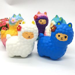 Cute Kawaii Soft Squishy Squishi 16Cm Christmas alpaca Cream Scented Squishy Slow Rising Squeeze Decompression kids toys Phone Charm
