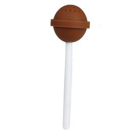 200pcs Lollipop Shape Tea Infuser Silicone Puer Suger Stick Tea Strainer Loose-Leaf Spice Flower Herbal Tea Filter Slimming Gift EEA1357-3