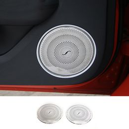 Chrome Car Door Speaker stereo Decoration Trim Small For Ford Mustang 2015+ High Quality Interior Accessories