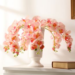 9 heads 88cm butterfly orchid artificial flower home decor wedding decoration display fake orchid silk flowers branch wreath