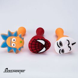 Silicone bong Silicone hand pipe V for Vendetta pipe full in white Colour easy taking away smoking accessory
