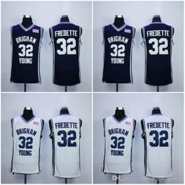 Mens Brigham Young Cougars College Jerseys Vintage Jimmer Fredette #32 Shanghai Sharks Ed Basketball Shirts