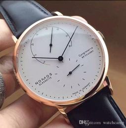 2019 Luxury nomos Men Quartz Casual Watch Sports Watch Men Brand Watches Male Leather Clock small dials work Relogio Masculino349Q