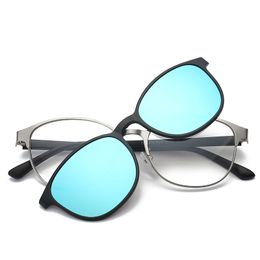 Wholesale-Men Women Sunglasses Polarized Magnetic Glasses Male Driving Clip On tr90 Spectacle Myopia S2219