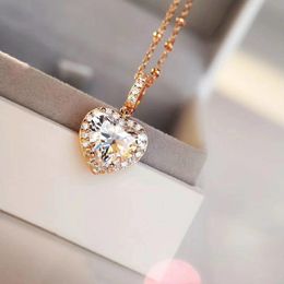 Fashion-quality S925 Pure silver heart pendant with sparkly diamond for women necklace earring Fashion Trendy Jewellery gift free shipping