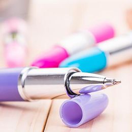 Cute Lipstick Ball Point Pens Kawaii Candy Colour Plastic Ball Pen Novelty Item Stationery Free