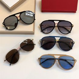 Luxury-2019 Hot Retro Oval Sunglasses Italy Designer Popular Oversized Goggles Eyewear 100% UV Protection Brand Pilot Sunglasses with Box