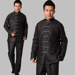 Shanghai Storey Autumn Winter Male stand Collar Suit Chinese Style traditional ethnic clothing high quality oriental national costume