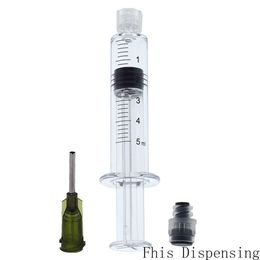 New Luer Lock Syringe with 14G Tip Head 5ml (Gray Piston) Injector for Thick Co2 Oil Cartridges Tank Clear Colour Cigarettes Atomizers