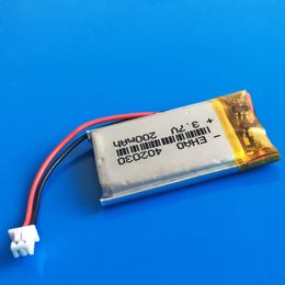 402030 3.7v 200mAh lipo Rechargeable Battery JST 2pin 1.25mm plug power supply For mini speaker Mp3 bluetooth Recorder headphone headset