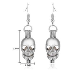 Wholesale-Pearl Skull Cages Locket Earrings & Necklace Freshwater Pearls Oyster Pendant(Excluding Pearl Canned)Halloween Christmas Jewellery