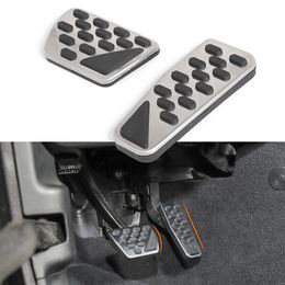 Aluminium Alloy/Rubber Throttle Brake Pedal Decoration Cover For Jeep Wrangler JL 2018+ Car Interior Accessories