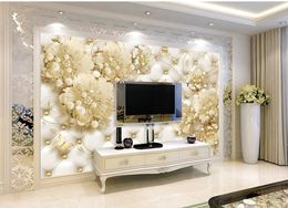 Delicate jewellery floral Mural Living Room Bedroom Decoration Beautiful 3d Wallpaper