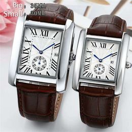 mens watches square face leather strap