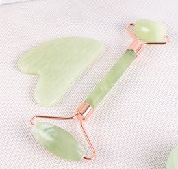 Natural Skincare Tools Jade Roller For Face Double Head Neck Eye Face Roller Massager Noise Free