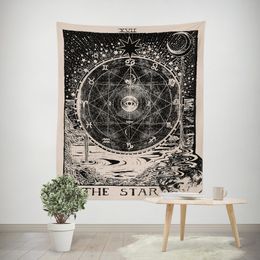 Divination Star Tapestry Living Room Bedroom Printing Wall Hanging Sun Stars Home Decoration Tapestry Beach Towel