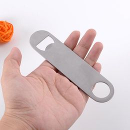 Large Flat Stainless Steel Beer Bottle Cap Bar Blade Opener Tool Business Card Beer Openers multi-function bottle opener LX2108