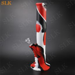 Thick silicone bong 14MM glass accessories bowl dab rig SILICLAB wholesale factory sales smoking water pipes dab straw oil rigs