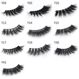 10style without logo Mink eyelash False Eyelashes Natural Long Fake Eyelash Extension Thick Cross Faux 3d Mink Eyelashes free DHL