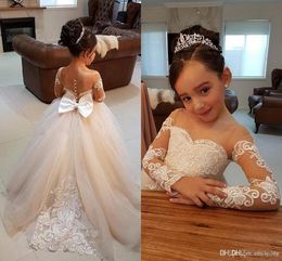 2020 Glitz Pageant Dresses for Little Girls Vestido De Daminha Infantil One Shoulder Flower Girl Dresses Ball Gown265g