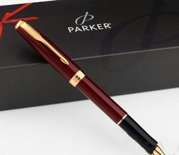 -Rullo di trasporto Parker Sonnet Red Gold Pen Media Pennino 0,5 millimetri Firma Penna a sfera di scrittura della penna regalo dell'Ufficio Scolastico Fornitori di cancelleria