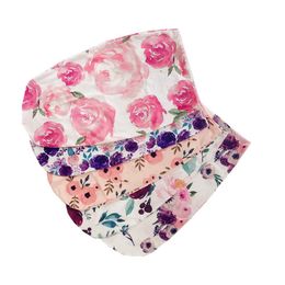 Infant Baby Best Sale Princess Floral Printed Bow Headband And Swallow Wrap 2 Pieces Set Reborn Winter Warm Cotton Sleepin Bag Set