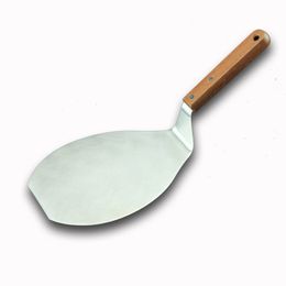 Wood Handle Cake Lifter Cookie Spatula Big Pizza Shovel Cake Pizza Server Stainless Steel