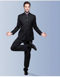 Mens Traje Azul De Cuello Negro Oferta Online | DHgate.com
